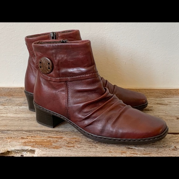 rieker red ankle boots